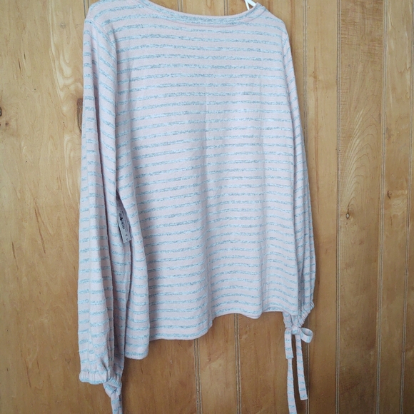 Ana a new approach women's long sleeve striped pink pale sweater size L - Picture 5 of 9